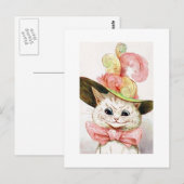Kat met een pet, Louis Wain Briefkaart (Voorkant / Achterkant)