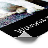 Kat met een stand-poster poster (Hoek)