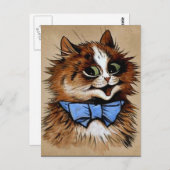 Kat met een Stropdas van de Bow Briefkaart (Voorkant / Achterkant)