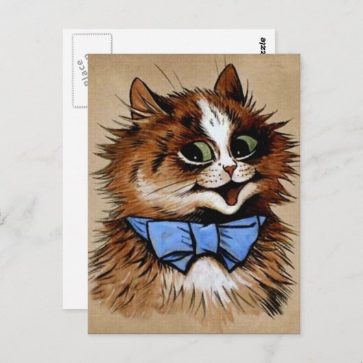 Kat met een Stropdas van de Bow Briefkaart (Voorkant / Achterkant)