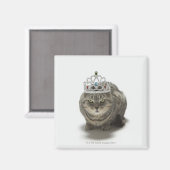Kat met een tiara magneet (Voorkant / Achterkant)