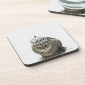 Kat met een tiara onderzetter (Linkerzijde)
