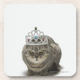 Kat met een tiara onderzetter