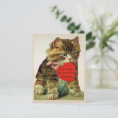  kat met een valentijn wenskaart kaart (Staand voorkant)