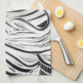 Kat met een Vissengitaar Theedoek (Quarter Fold)