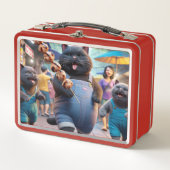 Kat met een vleesbal handvat en vrienden (Voorkant)