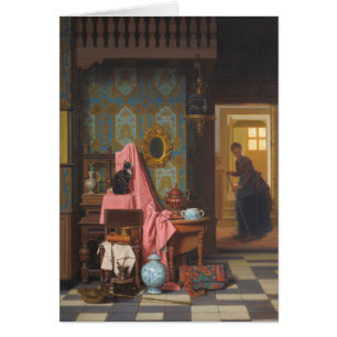 Kat met een vogelkooi