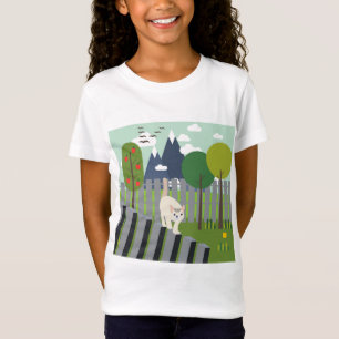 Kat met evenwicht t-shirt