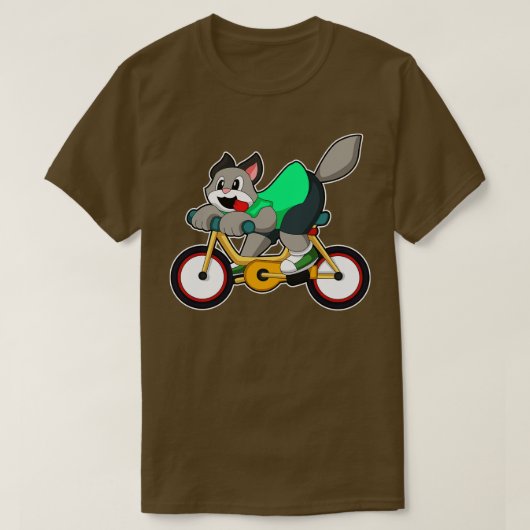 Kat met Fiets 3 T-shirt (Design voorkant)