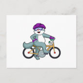 Kat met fiets briefkaart (Voorkant)