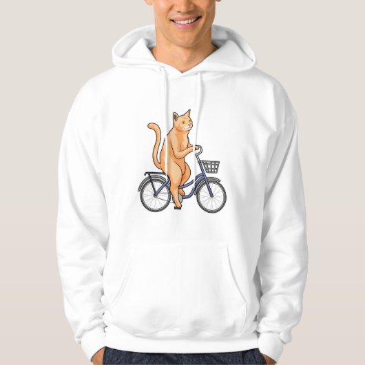 Kat met fiets hoodie (Voorkant)