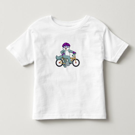 Kat met fiets kinder shirts (Voorkant)