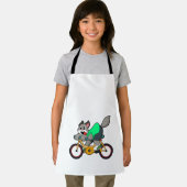 Kat met fiets schort (Insitu)