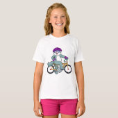 Kat met fiets t-shirt (Voorkant volledig)