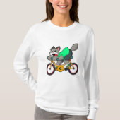 Kat met fiets t-shirt (Voorkant)