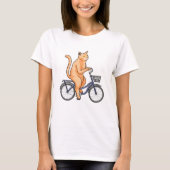 Kat met fiets t-shirt (Voorkant)