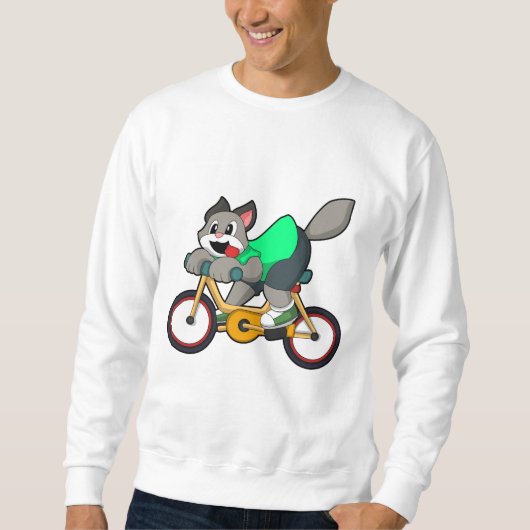 Kat met fiets trui (Voorkant)