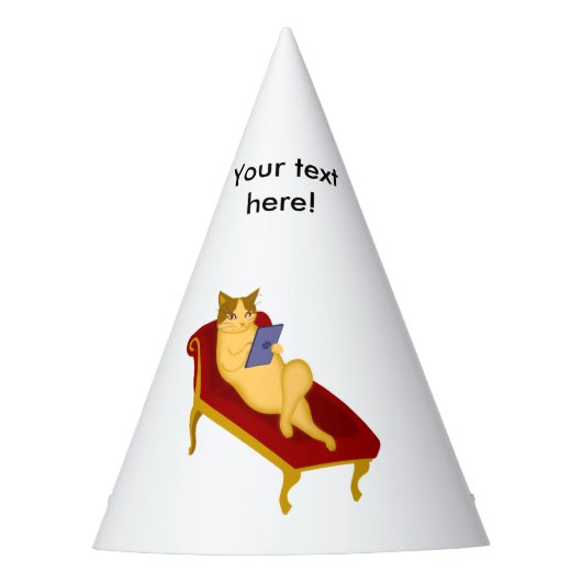 Kat met gadget clipart feesthoedjes (Voorkant)