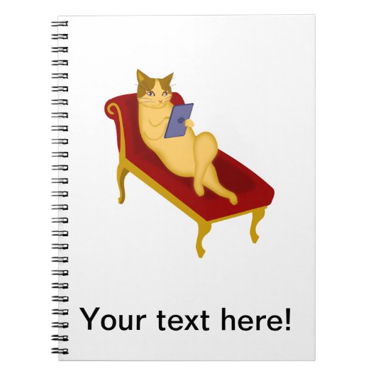 Kat met gadget clipart notitieboek (Voorkant)
