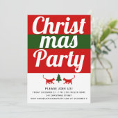 Kat met geborene typografie, kerstfeest met drie k kaart (Staand voorkant)