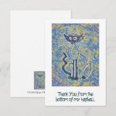 Kat met gefragmenteerde behuizing Hartelijk dank Bedankkaart (Voorkant / Achterkant)