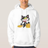Kat met geld Mannen hodie Hoodie (Voorkant)