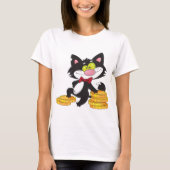 Kat met geld Womens T-Shirt (Voorkant)