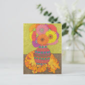 Kat met Gerbera Daisies in Talavera Vase Briefkaart (Staand voorkant)