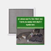 Kat met gezicht in schoen magneet (Voorkant / Achterkant)