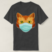 Kat met gezichtsmasker t-shirt (Design voorkant)