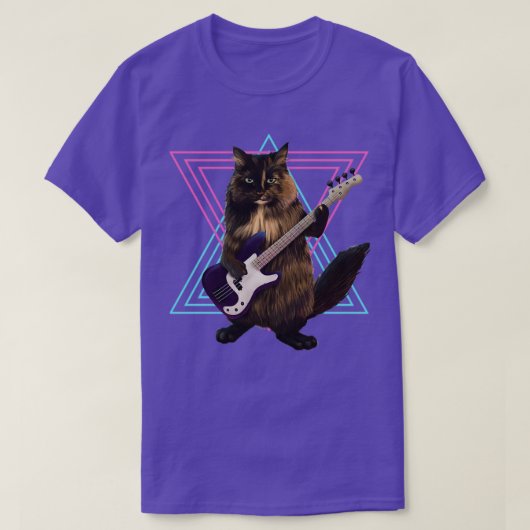 Kat met gitaar 1 t-shirt (Design voorkant)
