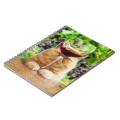 Kat met glas wijn notitieboek (Linkerzijde)