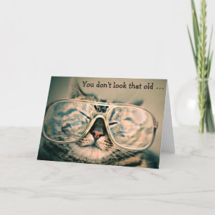 Kat met Glazen: De grappige Kaart van de