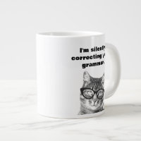 Kat met grappige quote extra grote jumbo-mok
