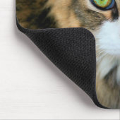 Kat met groene ogen muismat (Hoek)