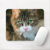 Kat met groene ogen muismat (Met muis)