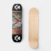 Kat met groene ogen skateboard (Voorkant)