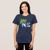 Kat met groente Tri-Blend shirt (Voorkant volledig)