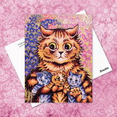 Kat met haar Kittens Louis Wain Briefkaart