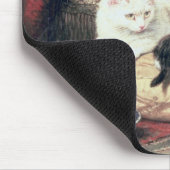 Kat met haar Kittens op een kussen Muismat (Hoek)