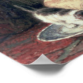 Kat met haar Kittens op een kussen Poster (Hoek)