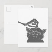 Kat met hand van menselijk skelet - Kies achterkle Briefkaart (Voorkant / Achterkant)