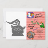 Kat met hand van menselijk skelet - Kies achterkle Kaart (Voorkant)