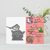 Kat met hand van menselijk skelet - Kies achterkle Kaart (Staand voorkant)