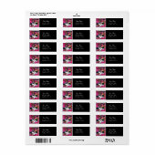 KAT MET HARLEQUIN PET EN MASKERADE PARTIJMASKERS ETIKET (Full Sheet)