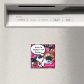 KAT MET HARLEQUIN PET EN MASKERADE PARTIJMASKERS MAGNEET (Insitu (Vaatwasser))