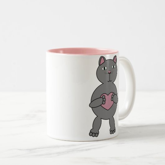 Kat met hart Mok (Voorkant rechts)
