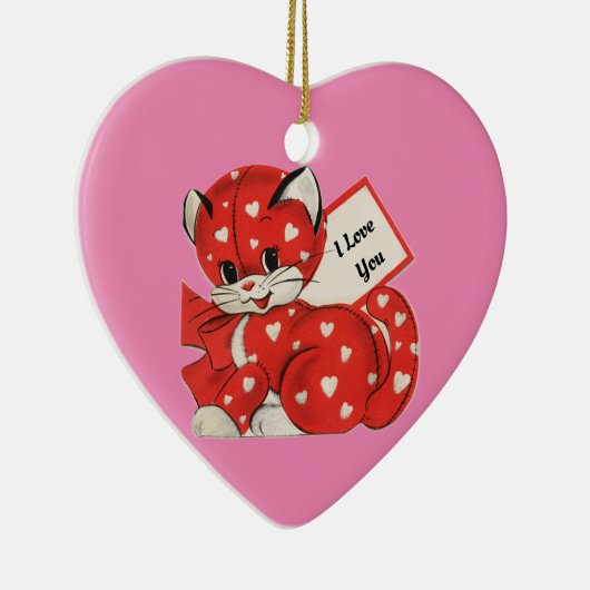 Kat met harten Ornament (Rechts)