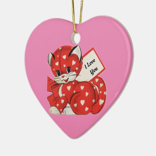Kat met harten Ornament (Links)