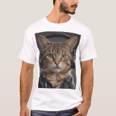 Kat met headset t-shirt (Voorkant)